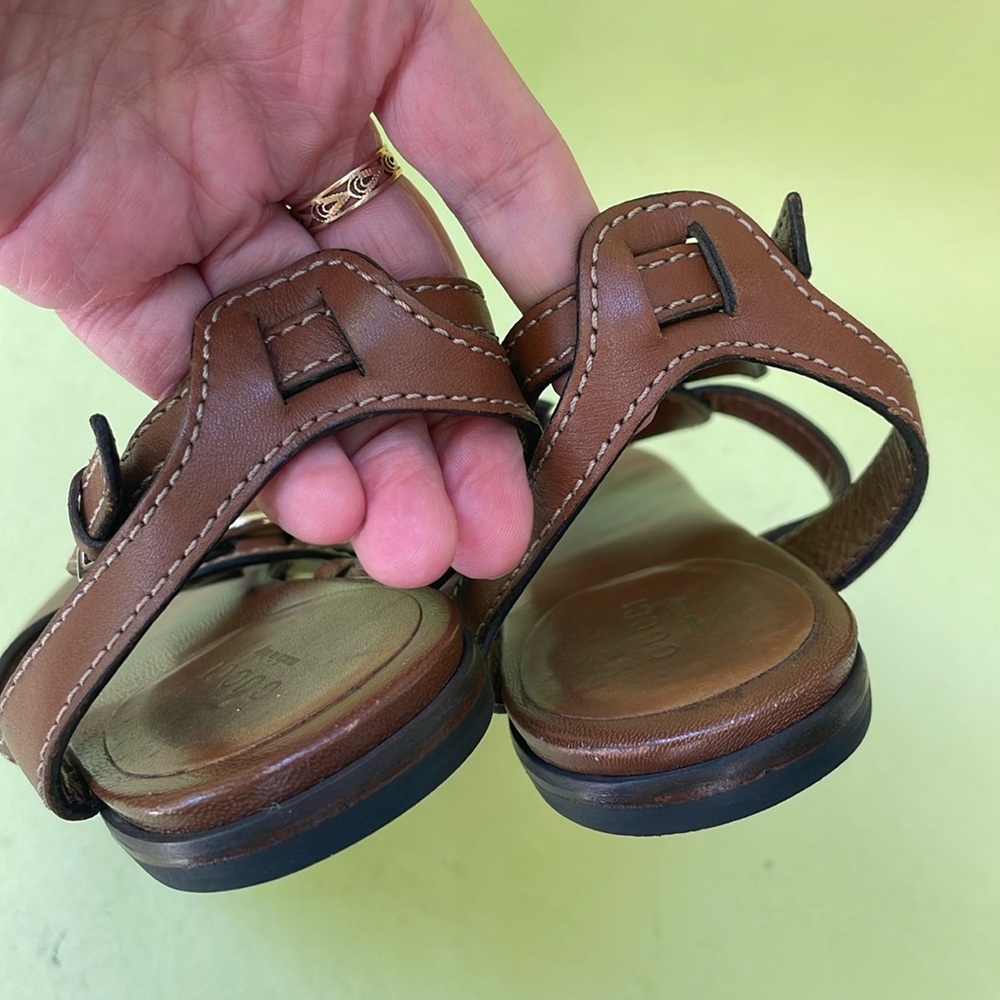 Vintage brown/silver Gucci all leather shoes with dust bag - Picture 13 of 15